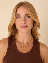 Gold Plated T-Bar Necklace