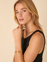 Gold Plated Knotted Cuff