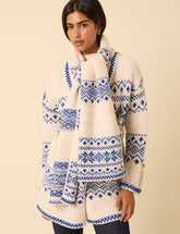 Cream Fair Isle Scarf