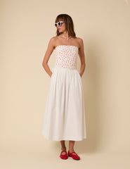 White Bandeau Polka Dot Felicity Top