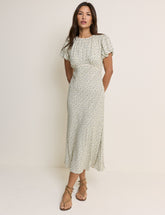 Blue Ditsy Floral Sicily Midi Dress