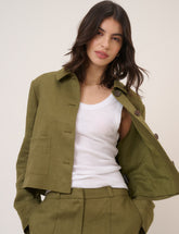 Khaki Pocket Front Jacket