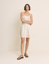 White Crochet Broderie Anglaise Mini Dress