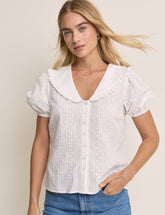 White Errie Short Sleeve Blouse