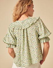 Elizabeth Scarlett Green Ditsy Aliyah Top