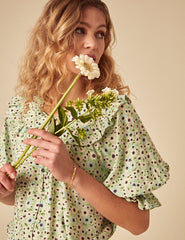 Elizabeth Scarlett Green Ditsy Aliyah Top