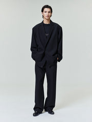 Wool Ripstop Casual Flat Front Pant