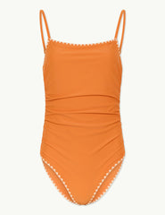 Orange Whipstitch Swimsuit