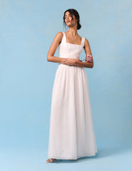 Bridal Ivory Corset Maxi Honey Midi Dress