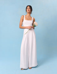 Bridal Ivory Bow-Back Jumpsuit