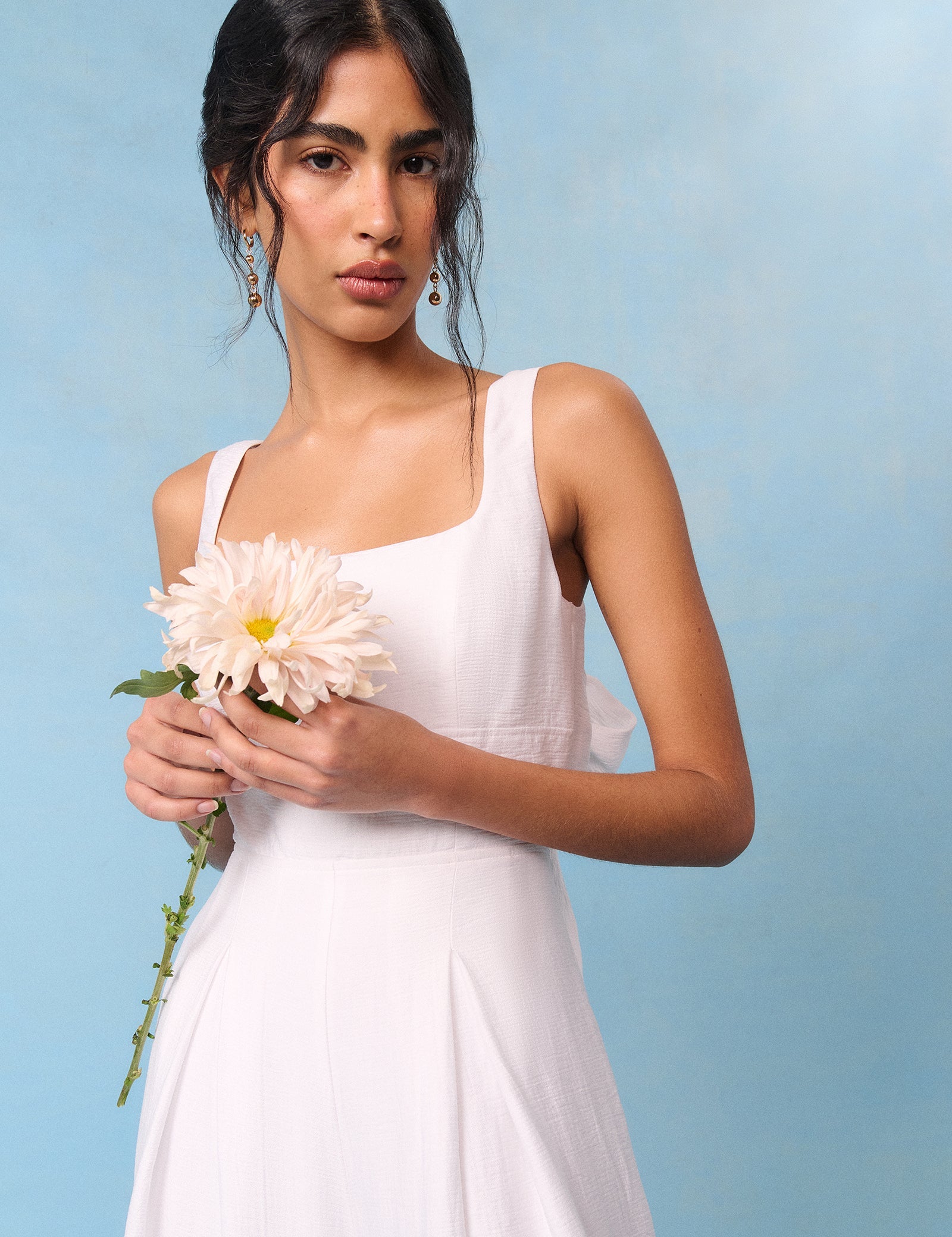 Bridal Ivory Bow-Back Jumpsuit