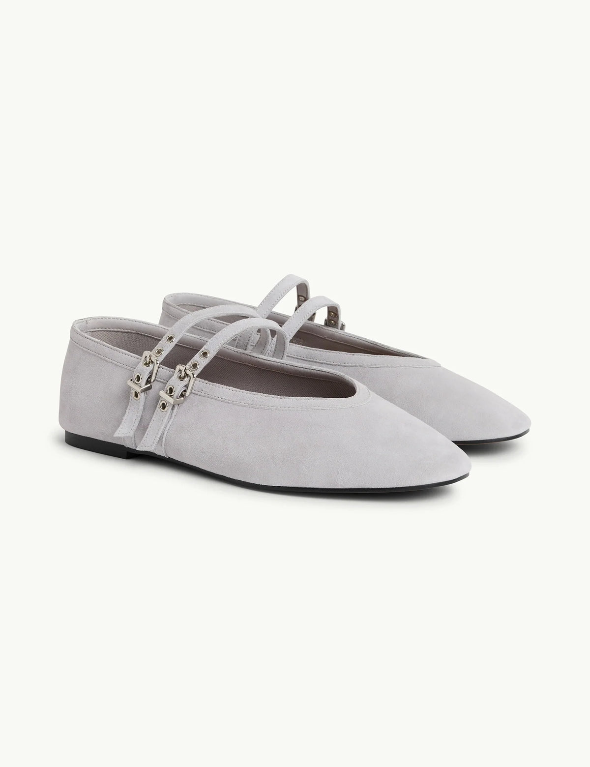 Light Blue Suede Ballet Flats