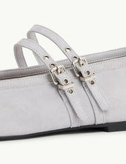 Light Blue Suede Ballet Flats