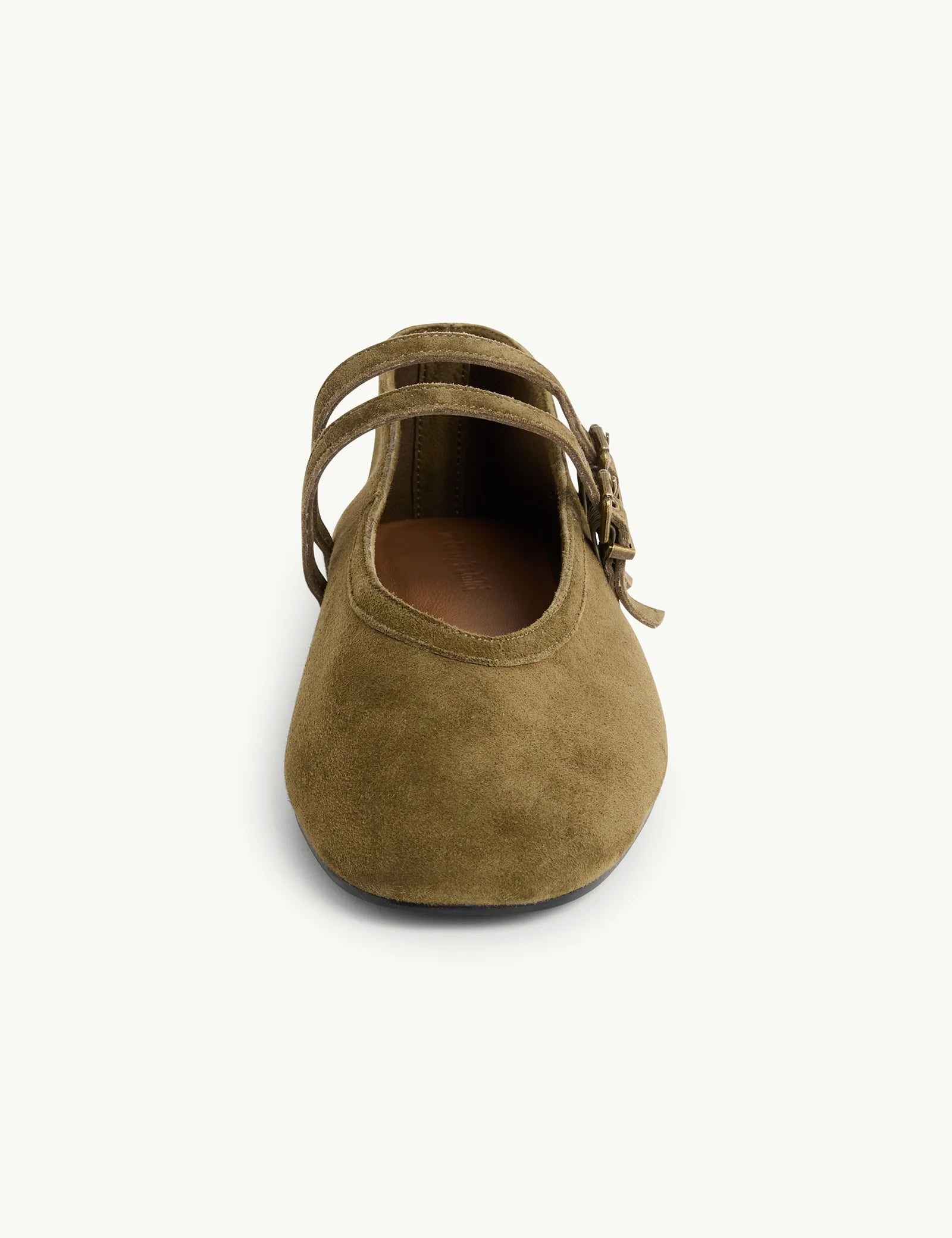 Green Suede Ballet Flats