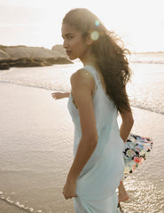 Blue Lace Lenora Midi Dress