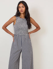 Navy Gingham Ruth Jumpsuit