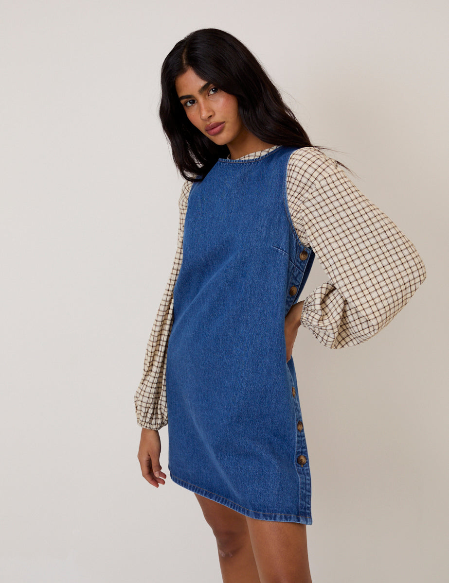 Izzie Pinny Denim Mini Dress