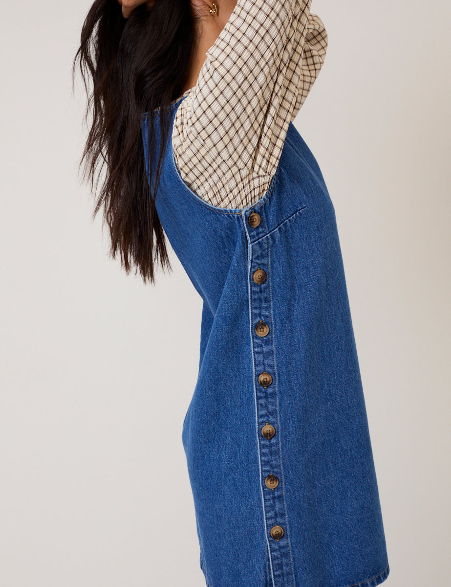 Izzie Pinny Denim Mini Dress
