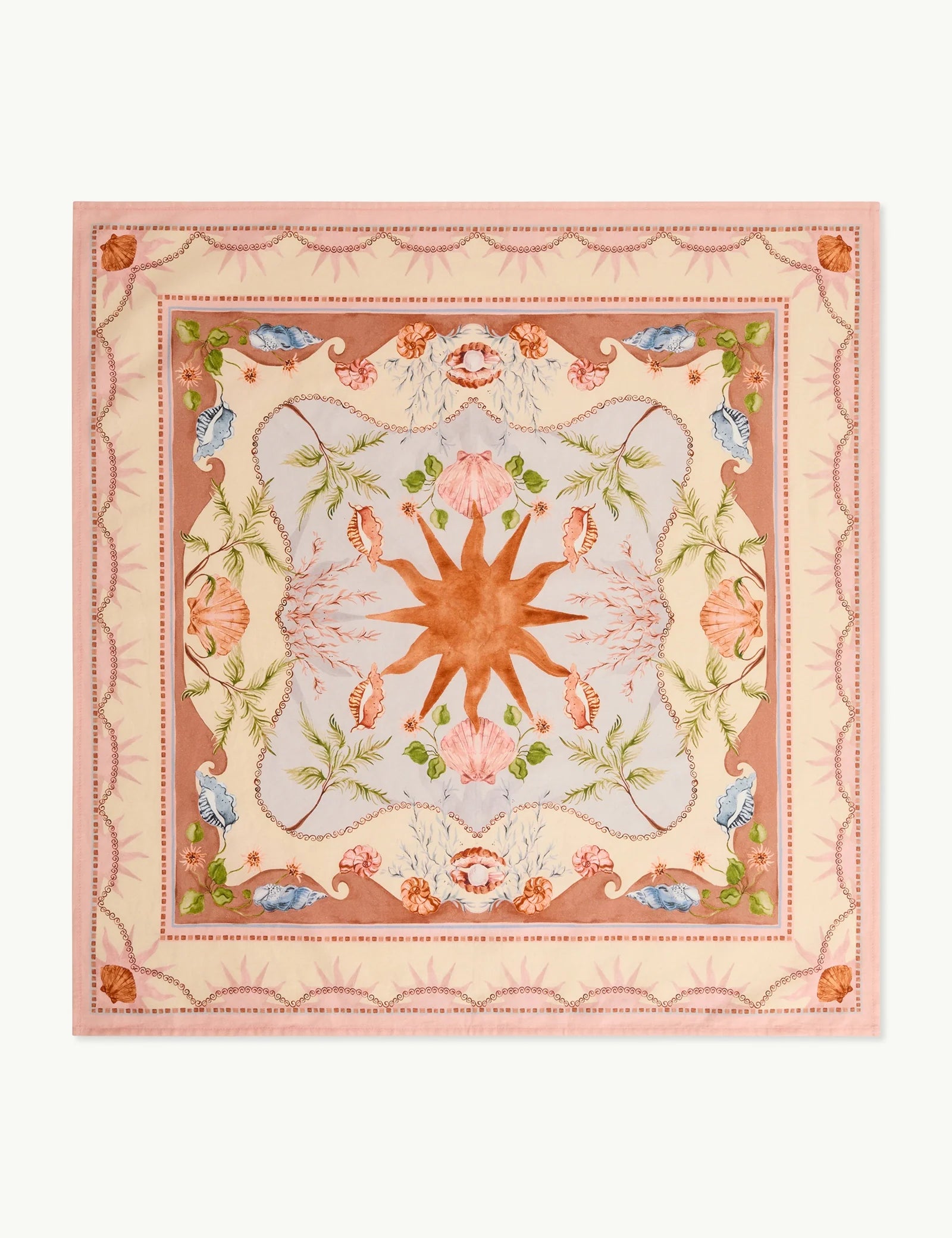 Orange Printed Head Scarf