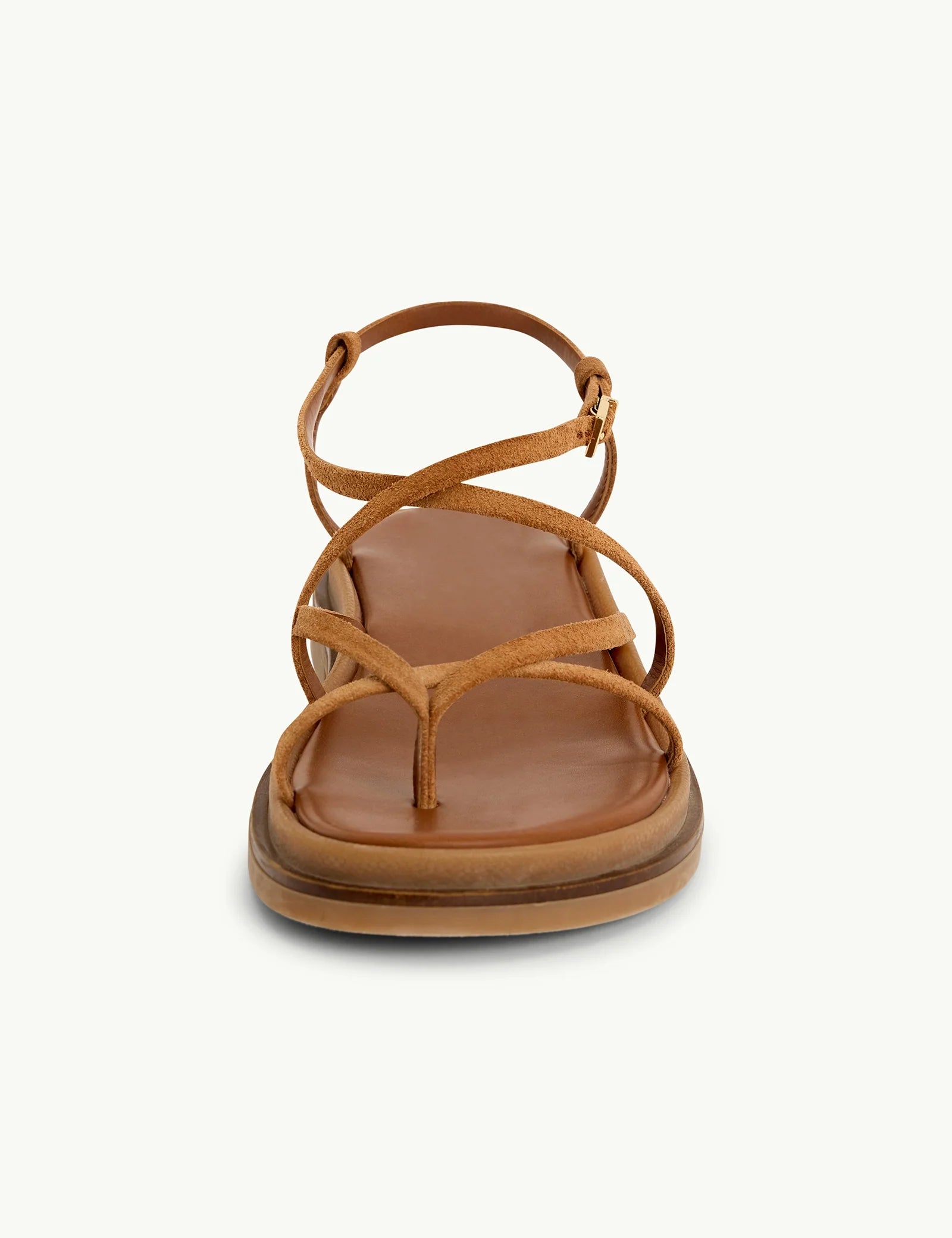 Brown Suede Strappy Sandals
