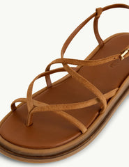 Brown Suede Strappy Sandals
