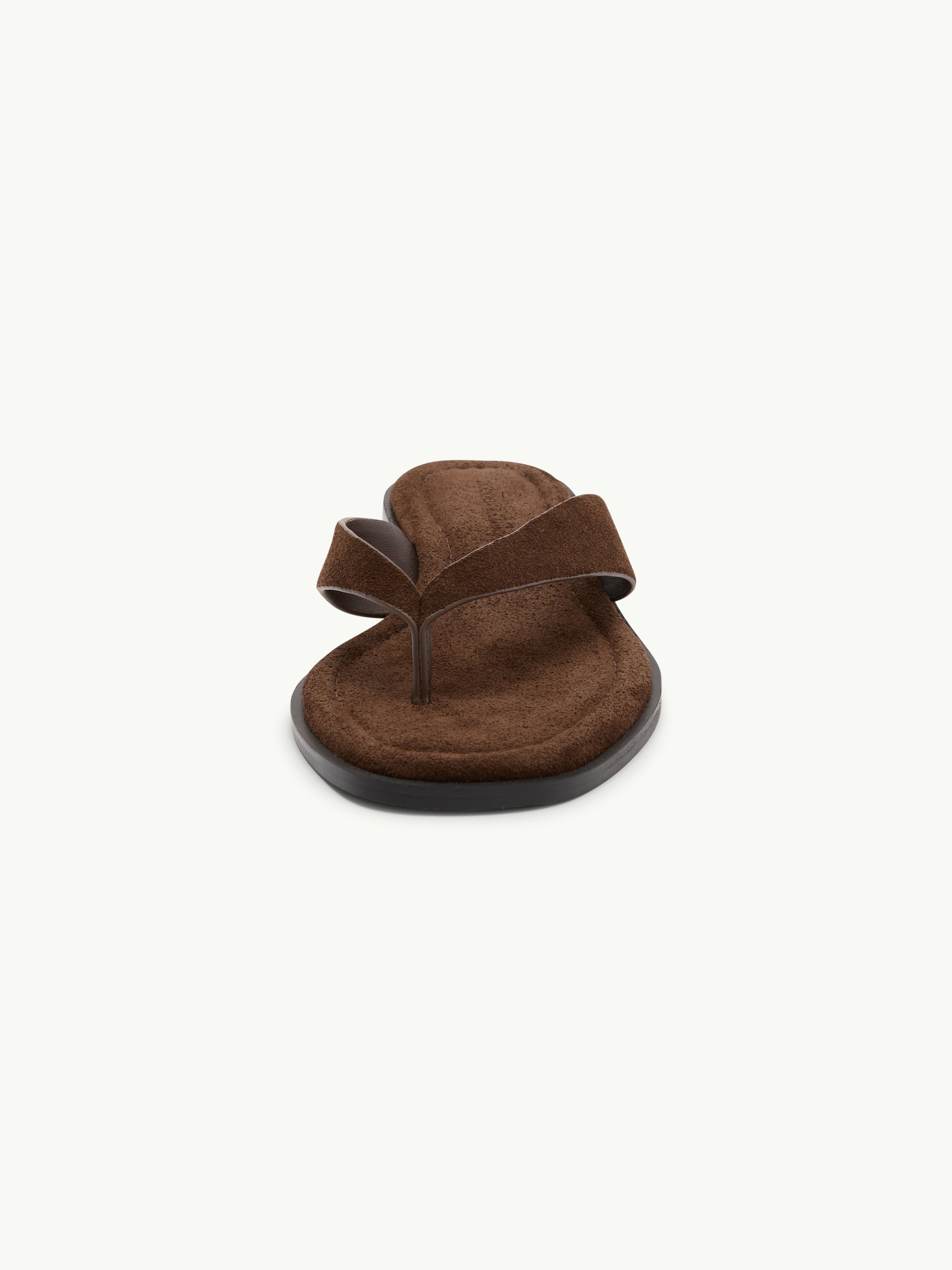 Brown Suede Flip Flops