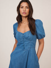 Blue Denim Tulla Midi Dress