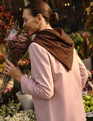Brown Wool-blend Triangle Scarf