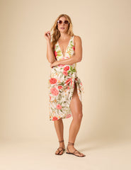 White Floral Sarong