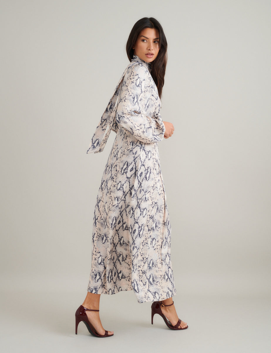 Snake Print Carla Midi Dress