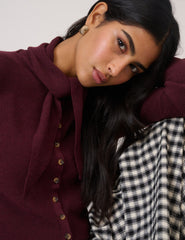 Burgundy Neckerchief Cardigan