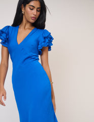 Electric Blue Layla Midi Dress