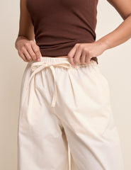 Cream Balloon Leg Trousers