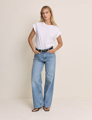 White Cap Sleeve T-Shirt