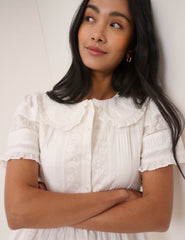 White Collared Orla Midi Dress