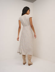 Pink Ditsy Floral Avery Midi Dress