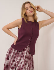 Fine Gauge Knitted Waistcoat