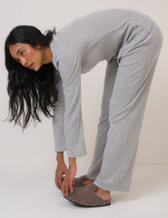 Grey Ribbed Trousers