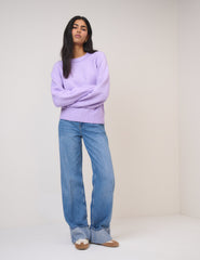 Purple Knitted Bow Tie Back Jumper