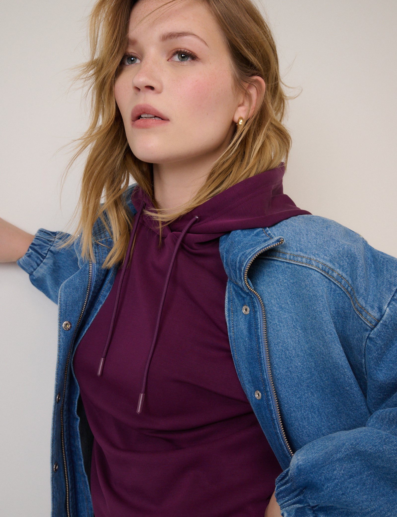 Burgundy Scuba Hoodie