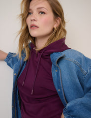 Burgundy Scuba Hoodie