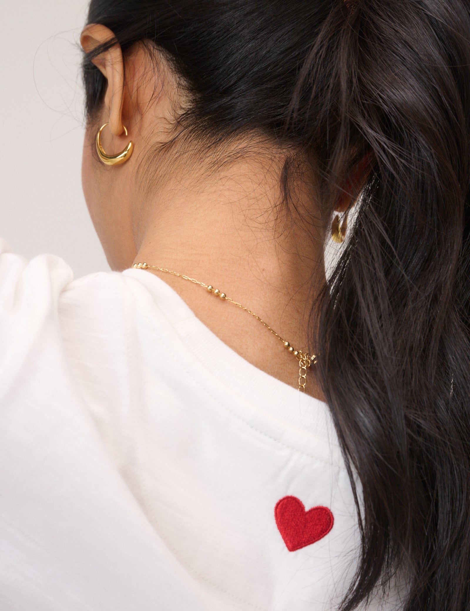 White Embroidered Pocket T-Shirt