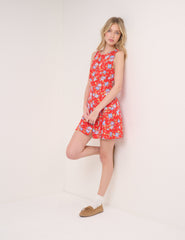 Red Floral Georgie Mini Dress