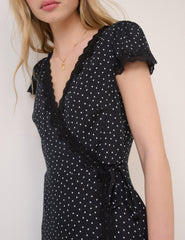 Black Polka Dot Ginny Mini Dress