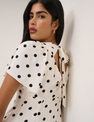 White Polka Dot Andie Mini Dress