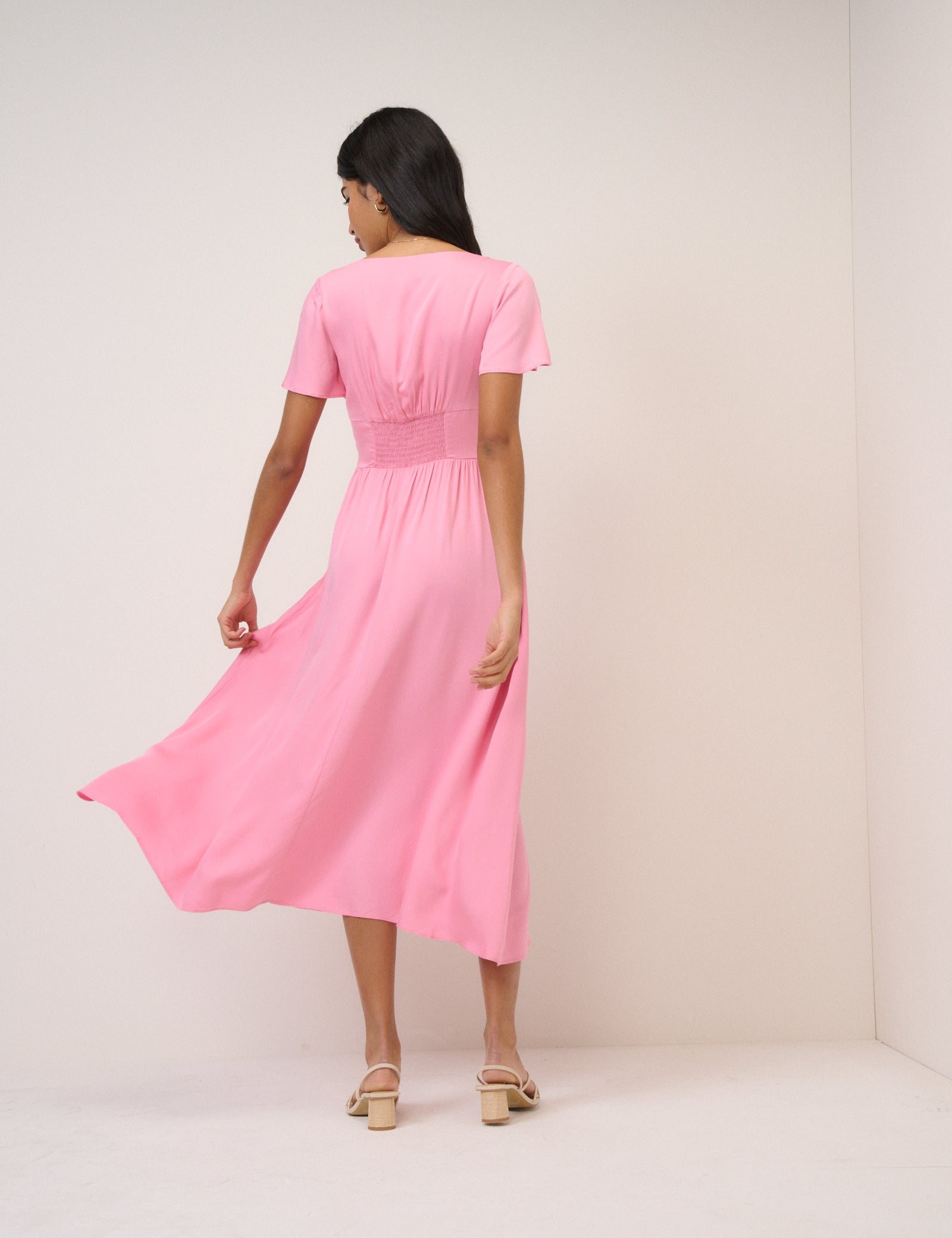 Pink Gia Midi Dress