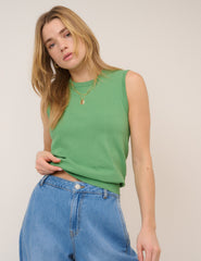 Green Crew Neck Vest