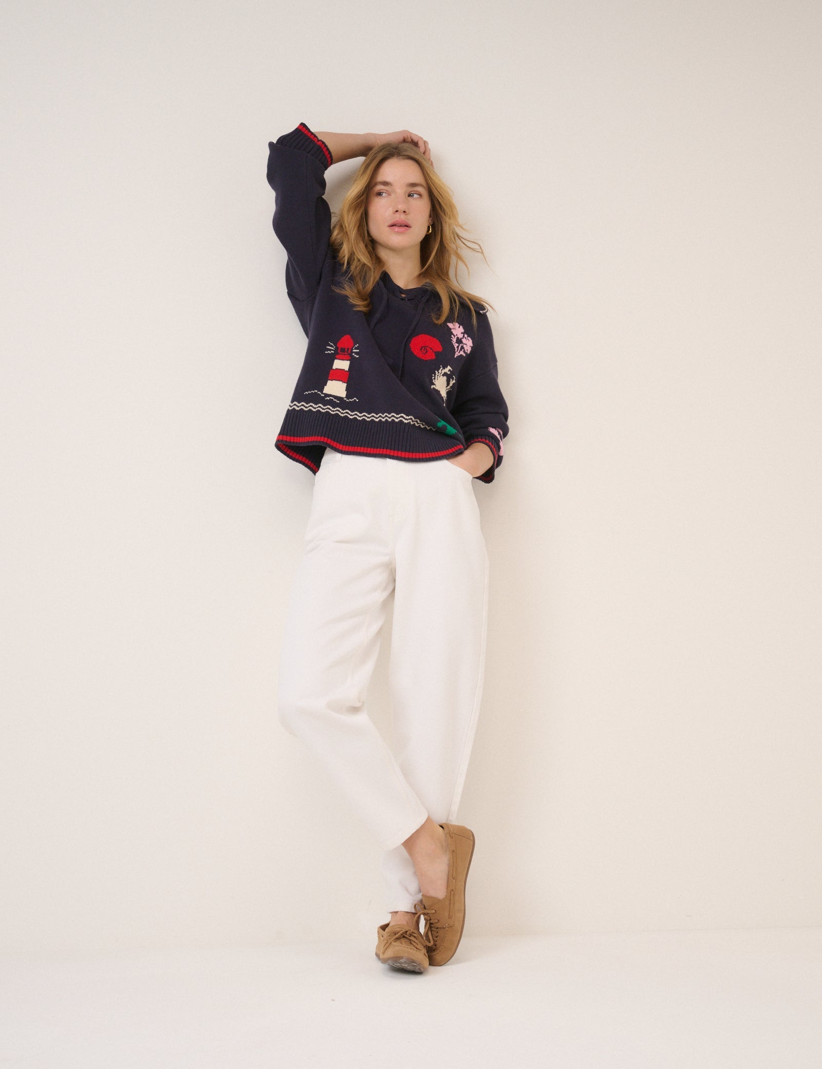 Navy Seascape Jumper