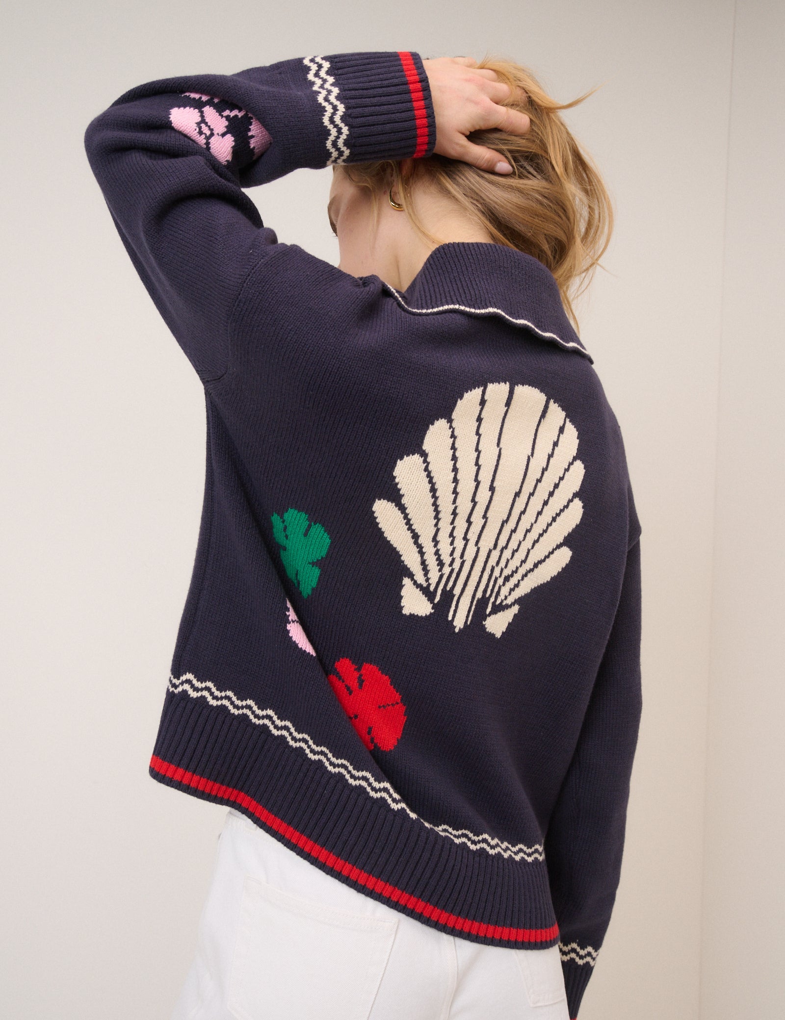 Navy Seascape Jumper