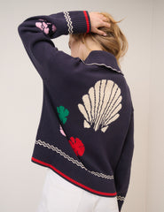 Navy Seascape Jumper